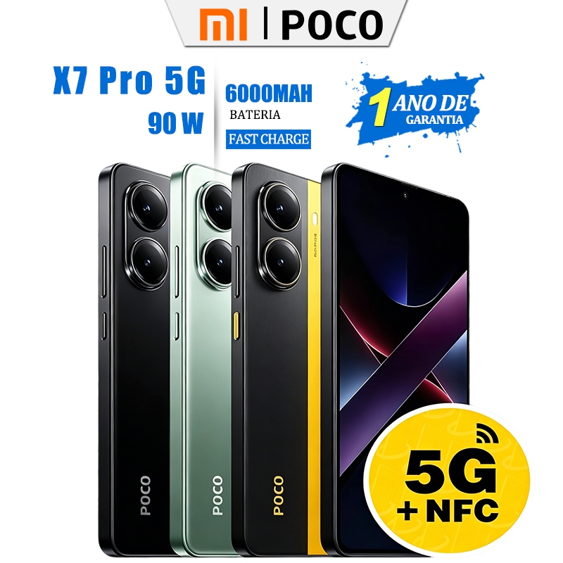 Xiaomi Poco X7 PRO 5G 256GB/12GB RAM NFC 50MP 6000MAH Global Version Original Embalagem lacrada NOVO