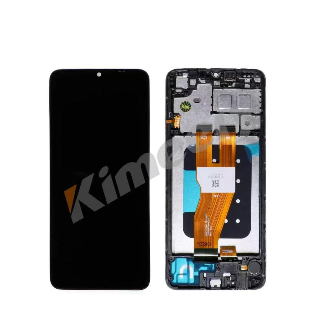 Tela LCD frontal sensível ao toque compatível com Galaxy A05 com aro e peças