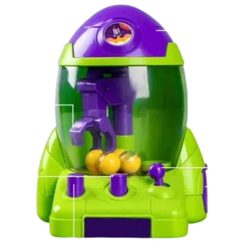 Mini Máquina de Garra Infantil – brinquedo Estilo Nave Espacial criança diversão