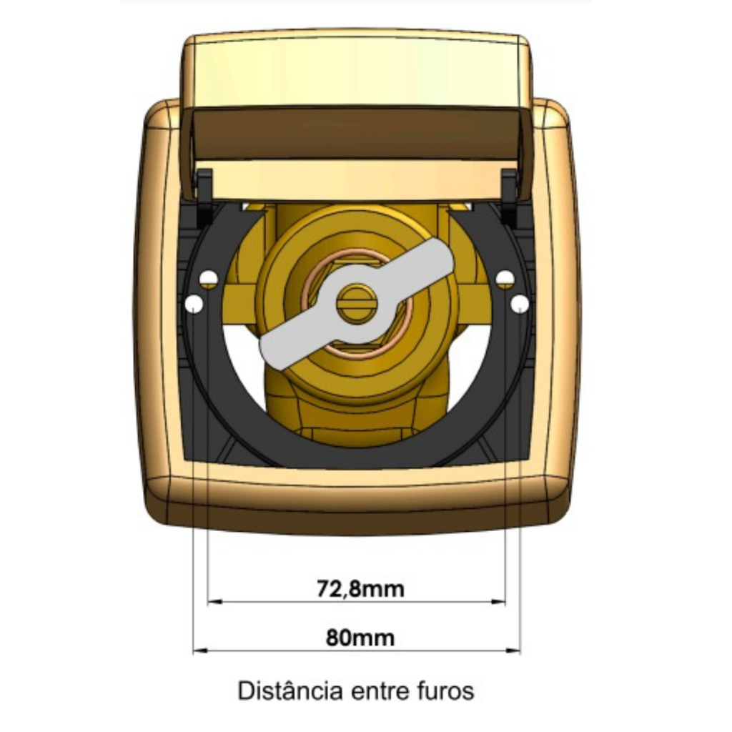 Acabamento Para Válvula De Descarga Vaso Sanitário Banheiro Deca Hydra Docol Dourado Gold Brilhante · foto 2