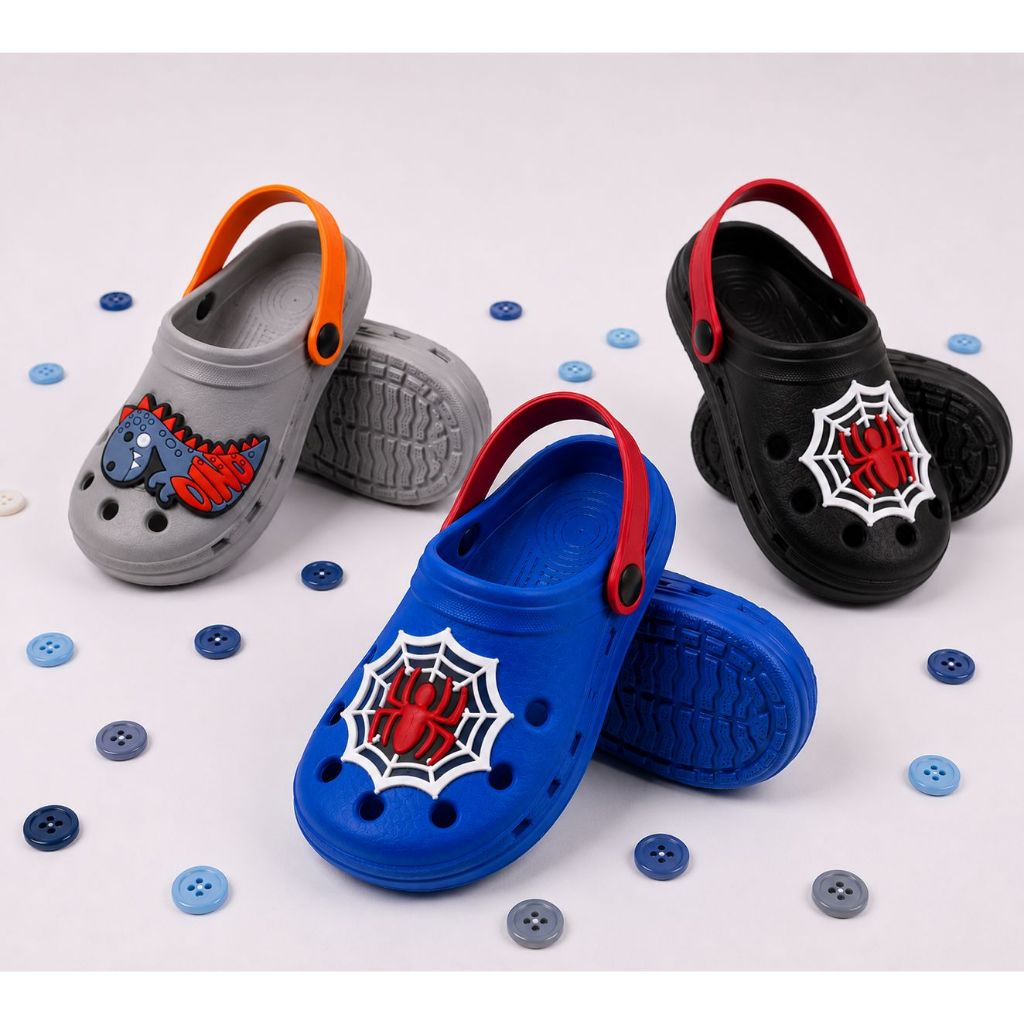 Babuche Infantil Menino Personagens Sandalia Chinelo Confortavel Macio Leve Antiderrapante Enfeites Masculino