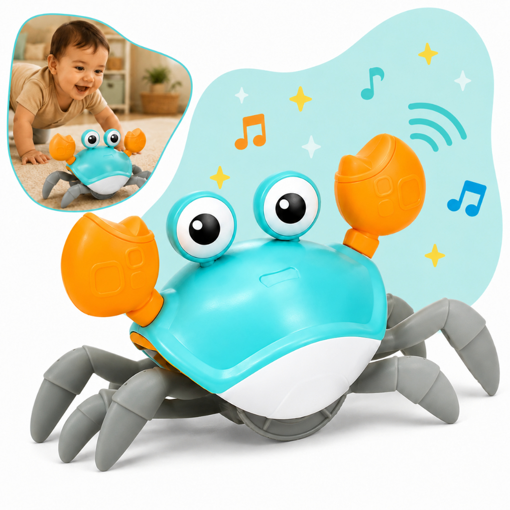 Caranguejo Siri Fujão Brinquedo Bebê Interativo De Plástico Dança de Lado Crianç