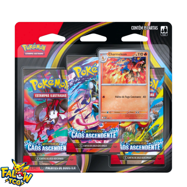 Blister Triplo Pokémon - Caos Ascendente - Copag Original