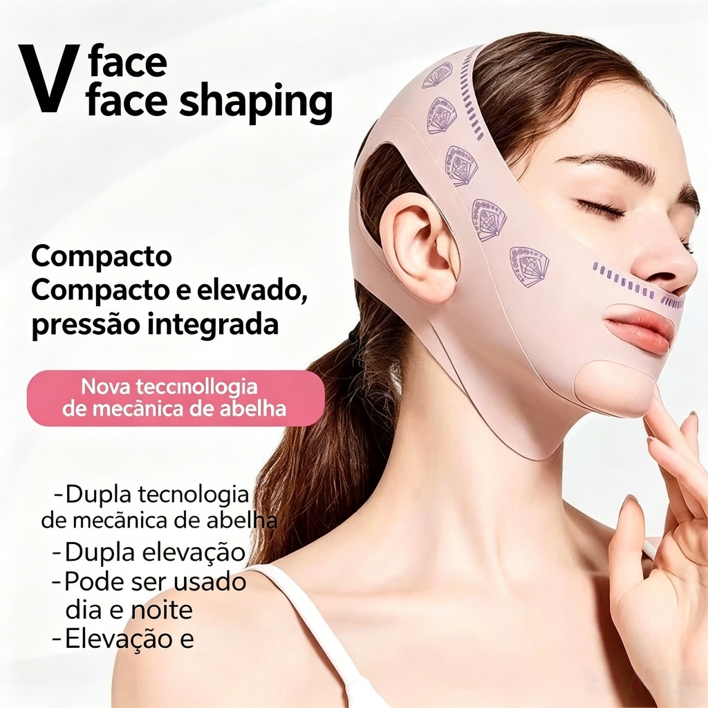 Máscara Lifting Facial V-Line: Reduz Papada, Define Contorno e Deixa o Rosto Mais Firme