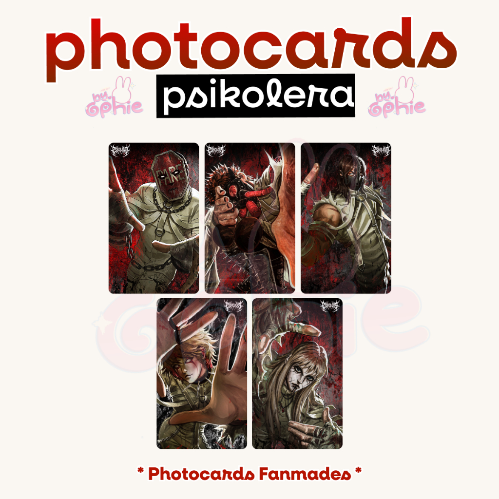 Kit 5 Photocards Psikolera Fanmade (Leia a descrição)