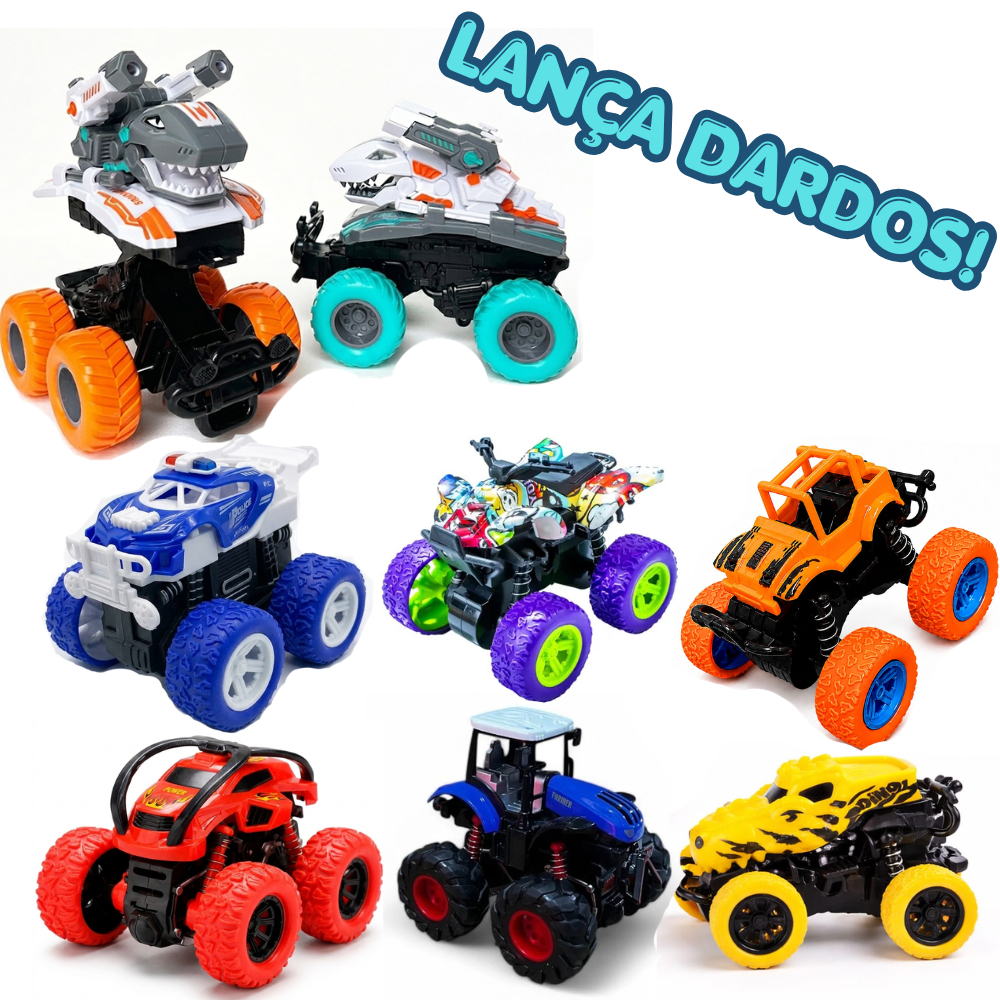 Com 2/3/4 Carrinho fricção Monstro Caminhão 360 Carro Monster Truck 4x4 Menino Carrinho Colorido Brinquedos de Menino