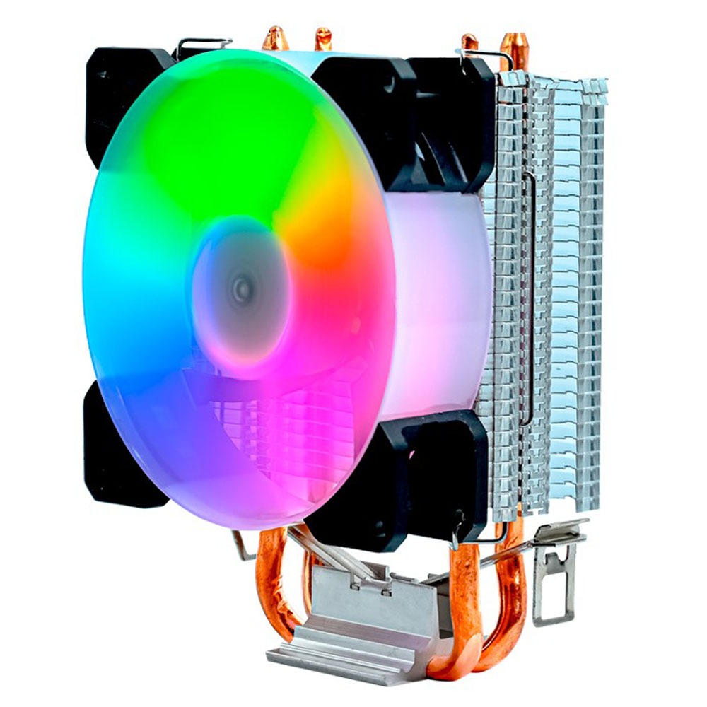 Air Cooler Processador Clanm V19 CPU TDP 95W PWM 4 Pinos Rainbow Base Cobre Intel AMD Cooler Fan