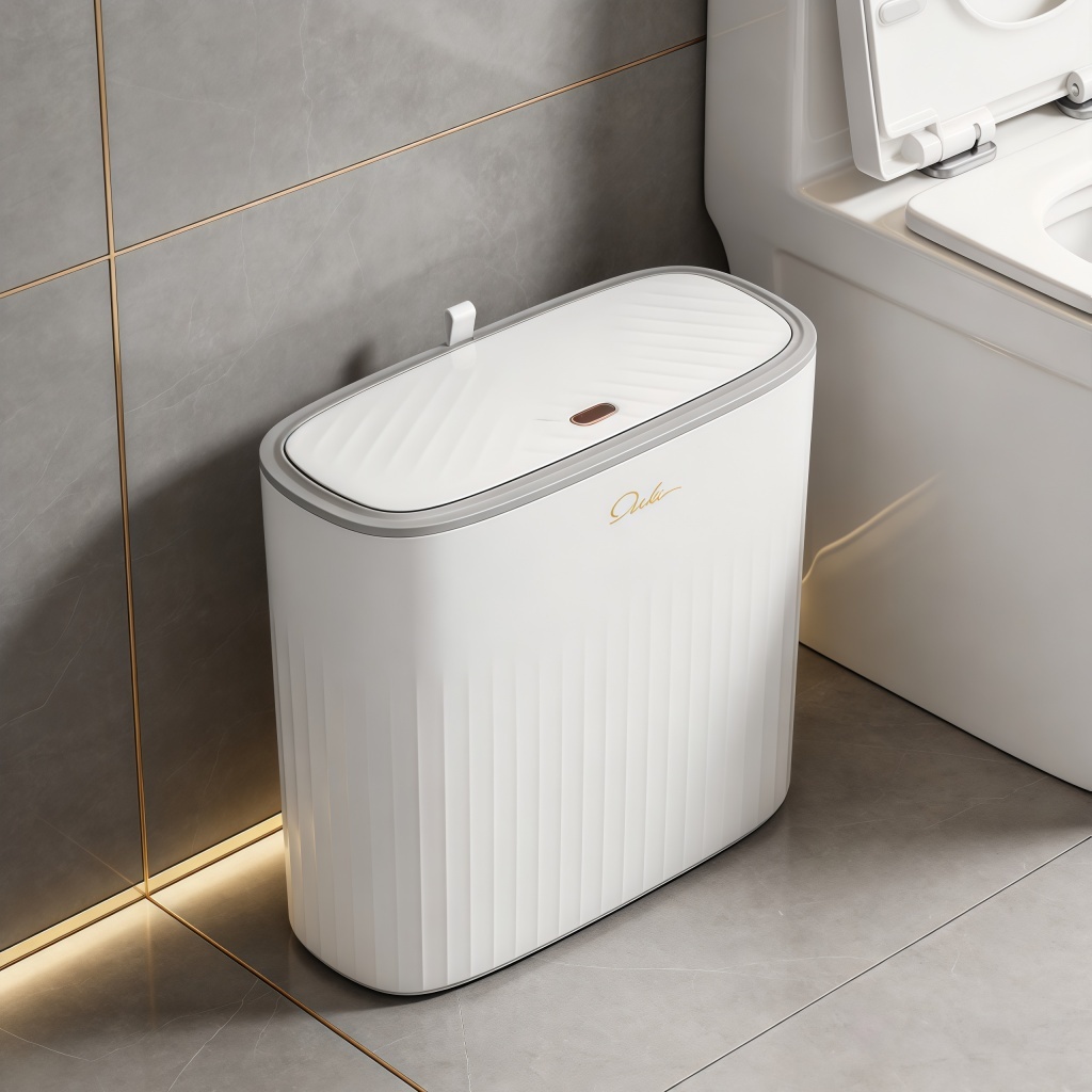 Lixeira Compacta com Tampa de Pressão Anti‑odor 7L PP, Prática Multiuso para Banheiro Cozinha Escritório