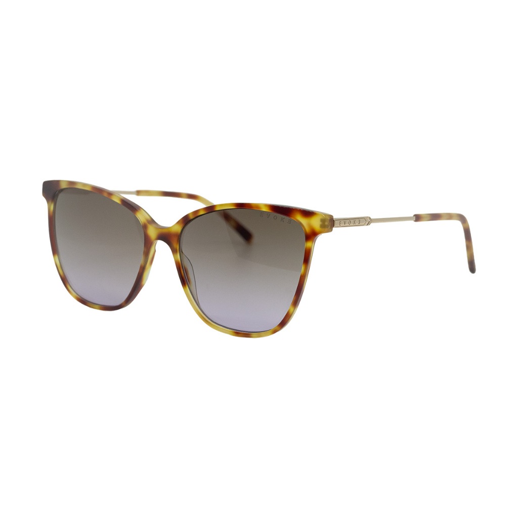 Óculos Solar Evoke Easy Fit 29 G21 Marrom Brilho Tartaruga Lente Dourado Degradê Espelhada