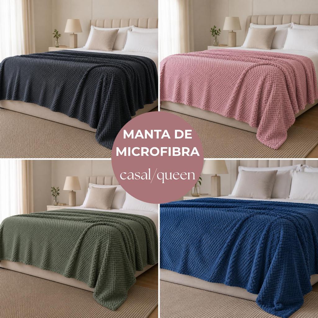Manta Cobertor Microfibra Casal Queen Super Quentinho Toque Macio Grossa Aveludada Conforto 4 Habitat