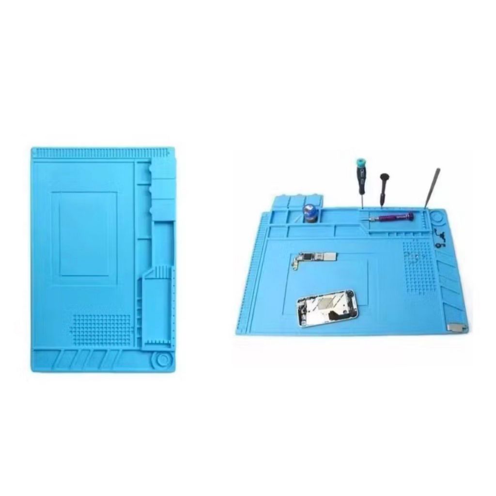 Tapete Manta Magnética Azul Profissional Multifuncional de Silicone com Isolamento Térmico 45x30 / Estação de Solda