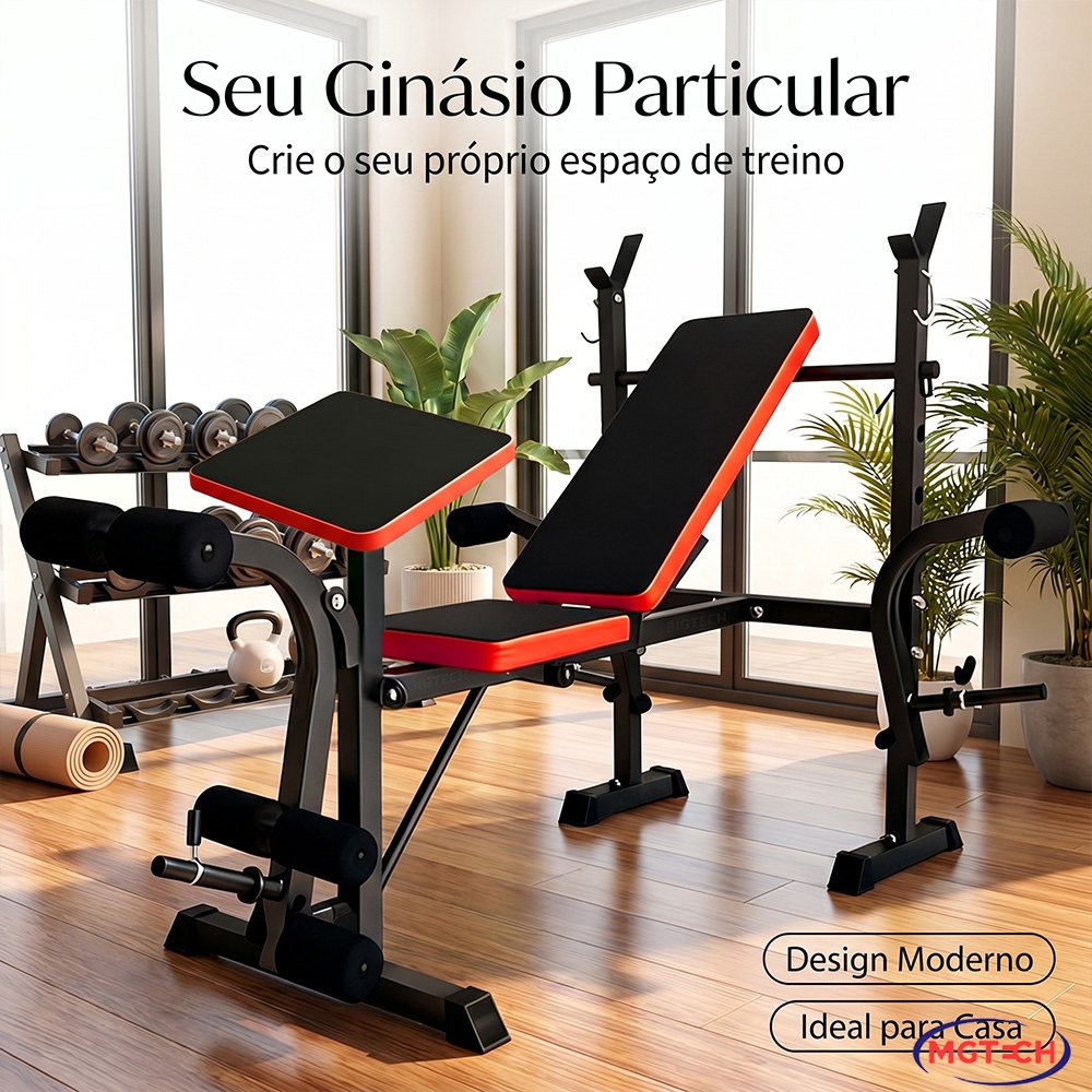 Estação De Musculação Banco De Supino Suporte De Supino Multifuncional Almofada Ajustável Treino De Corpo Inteiro