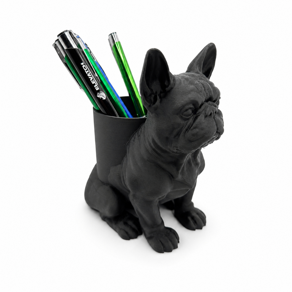 Porta Caneta Organizador De Mesa Buldogue Escritório Multiuso Arramado Impressão 3D