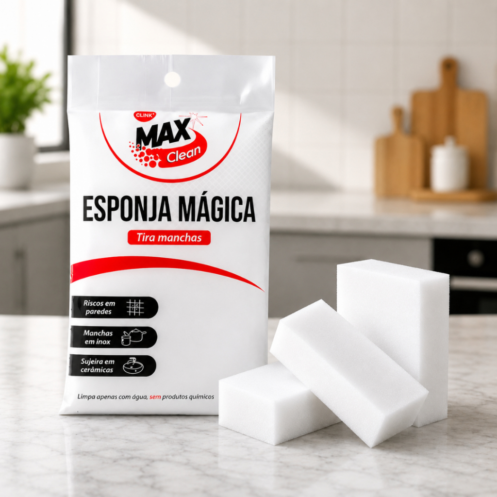 Kit com 3 Esponja Magica Limpa Parede Tira E Remove Manchas