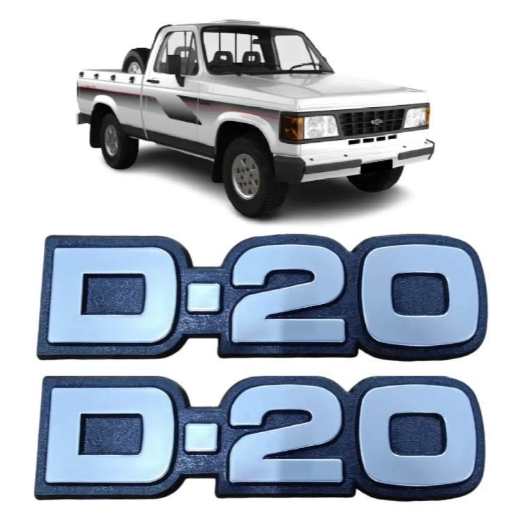 Par Emblema Paralama D20 Cinza 85 86 87 88 89 90 91 92 93 94 95 96