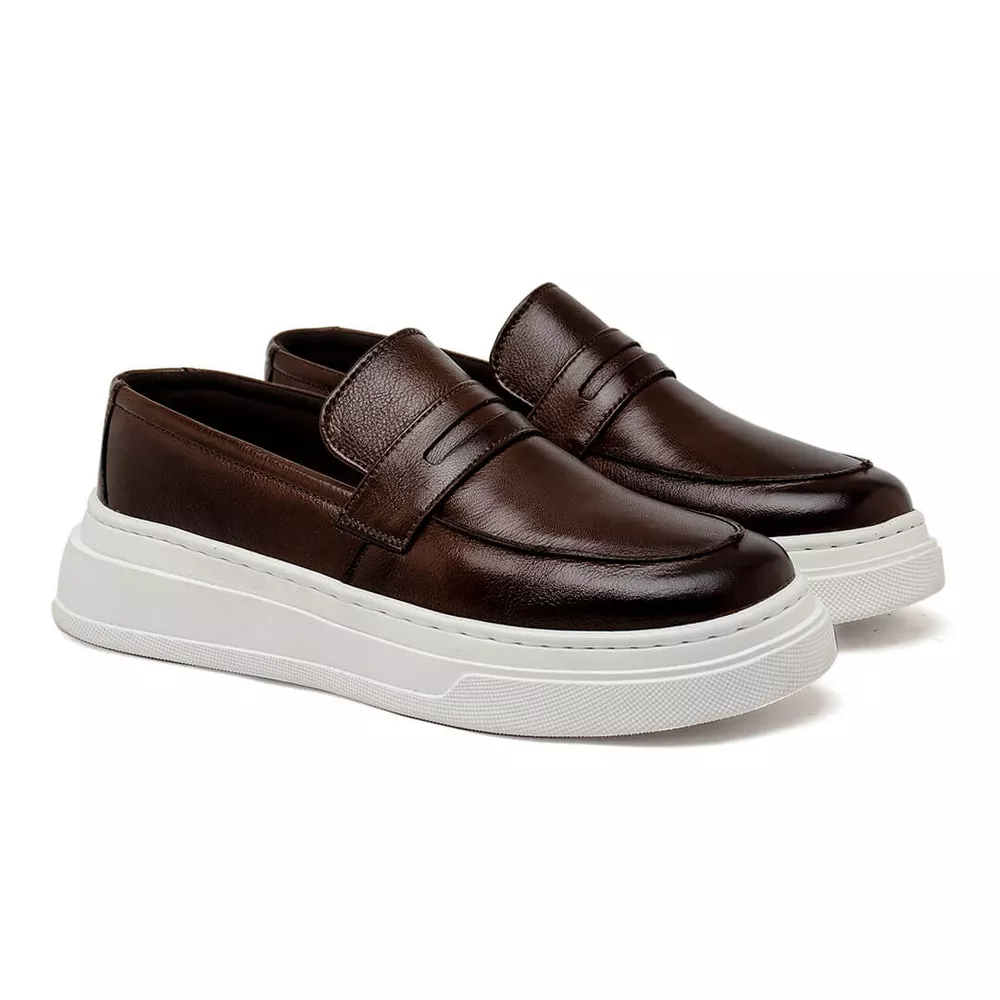 Slip On Masculino Loafer Tóquio Laroche Couro Legítimo