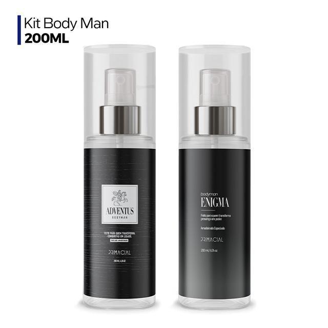 KIT COM 2 BODY SPLASH MASCULINO ADVENTUS E ENIGMA 200ML - PRIMACIAL PERFUME AMADEIRADO MARCANTE