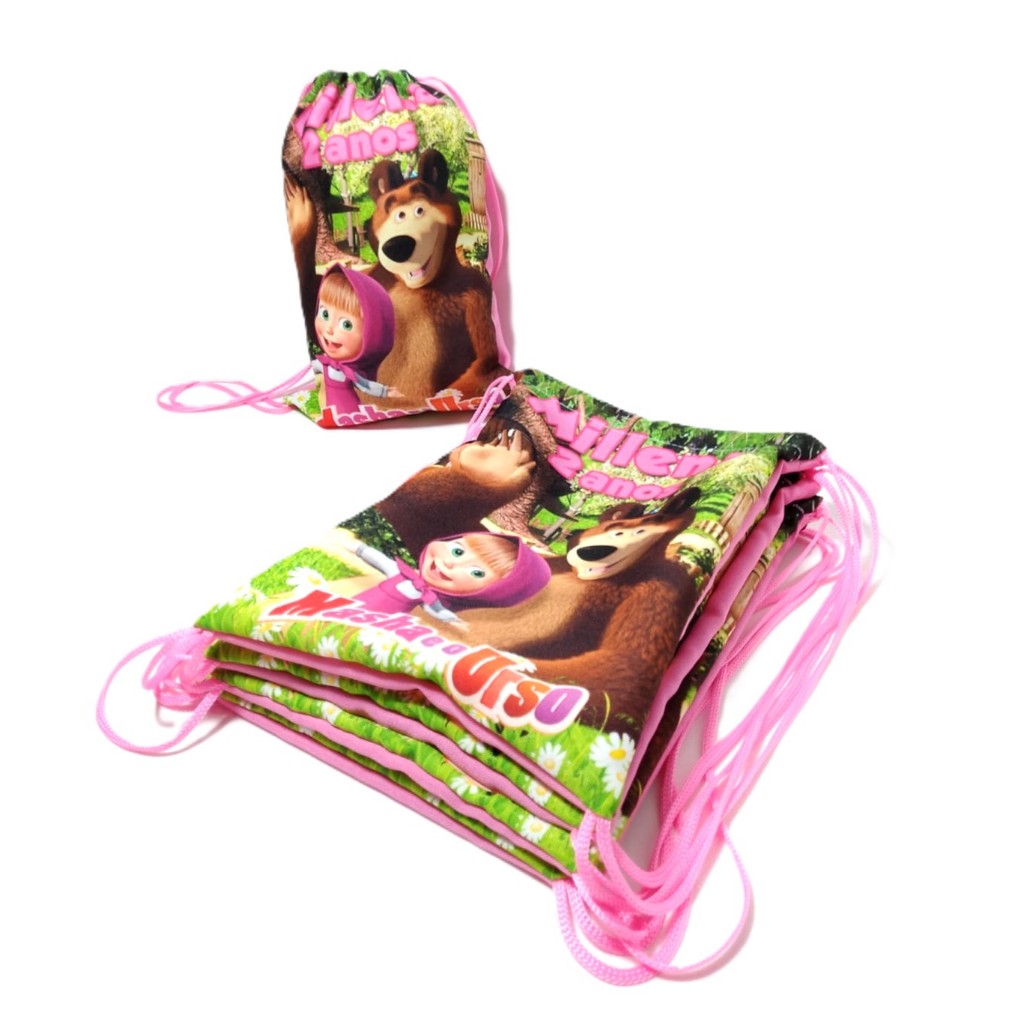 Kit C/10 unds Mochilinha Patrulha Canina Personalizado Sacolinhas Ecobag Lembrancinha de aniversário
