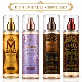 KIT BODY SPLASH ARABE 200ml FEMININO FIXAÇÃO MARCANTE ENVIO IMEDIATO