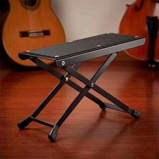 Apoio De Pé Para Violão Guitarra Voik APV100 Regulável 4 Alturas Profissional Preto