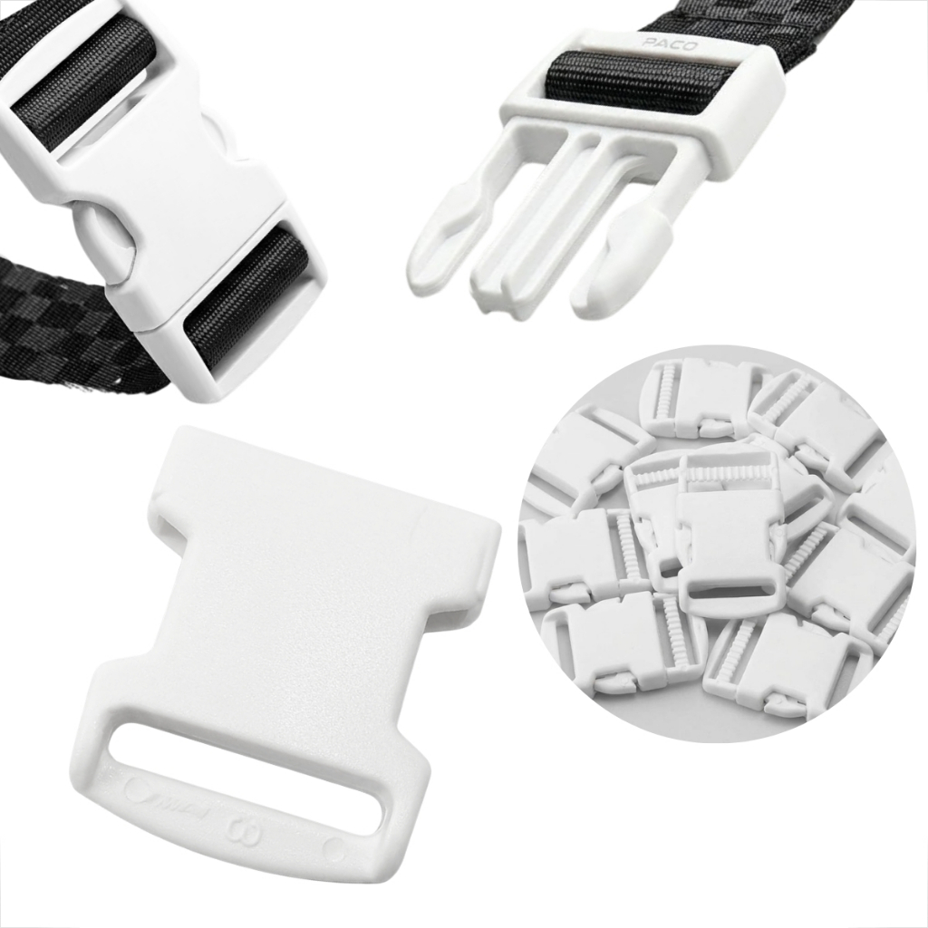 Fecho Engate Rápido Branco Bolsa Mochila Plástico 25mm Artesanato Alças Mochila Escolar Lateral