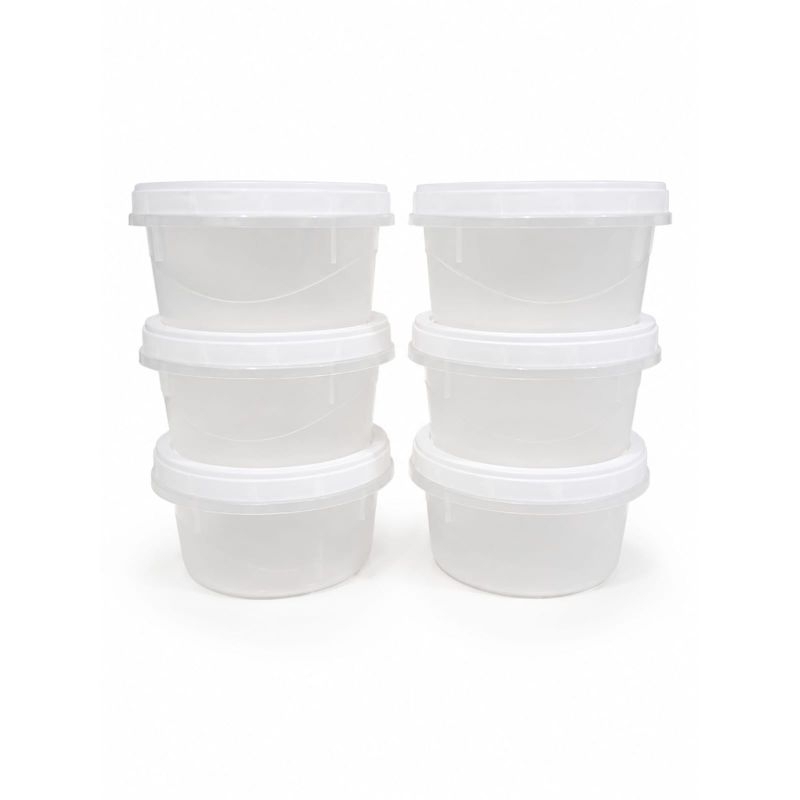 6 Pote plástico com tampa de rosca 900ml