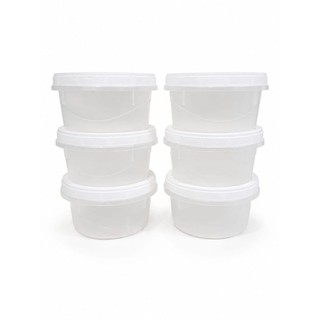 6 Pote plástico com tampa de rosca 900ml