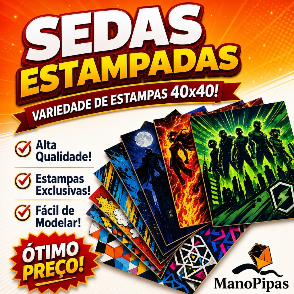 Papel/Folha de Seda 40x40 c/100fls Sortidas Diversas( INCLUINDO LISAS nas Diversas SE NECESSÁRIO)