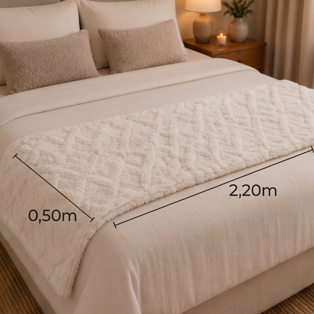 Peseira Flannel Premium Luxo 0,50x2,20 Toque Aveludado - Casa & Store