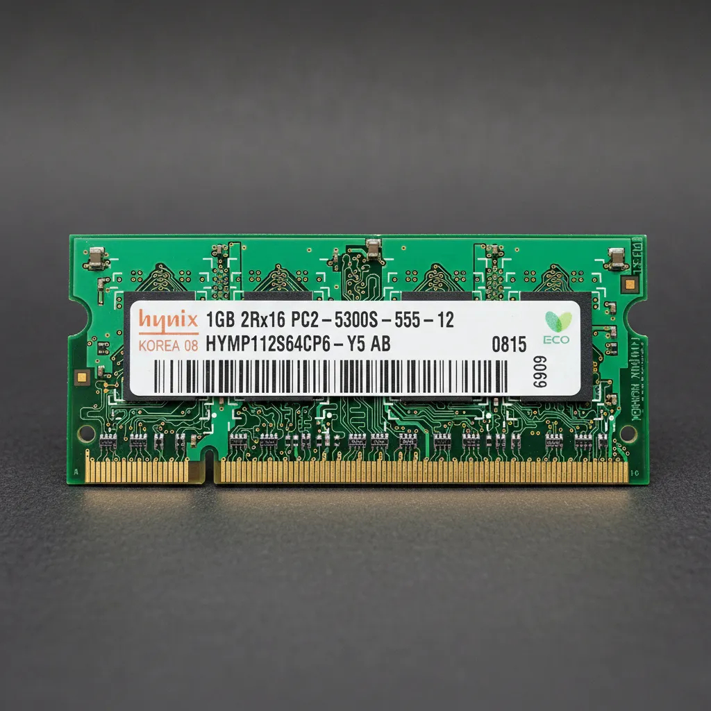Memória RAM Original Hynix 1 GB DDR2 PC2-5300S 667 MHz SODIMM HYMP112S64CP6-Y5 AB para Notebook Laptop All-In-One PC etc