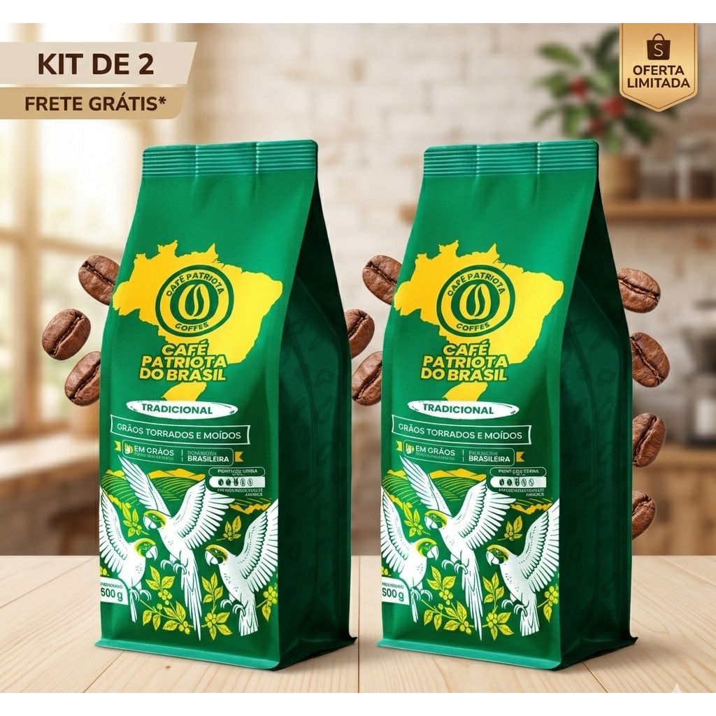 Café Patriota Do Brasil Torrado E Moído Tradicional Pouch 1kg