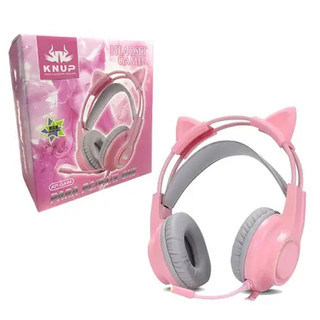 Fone De Ouvido Headset Gamer Gatinho KNUP