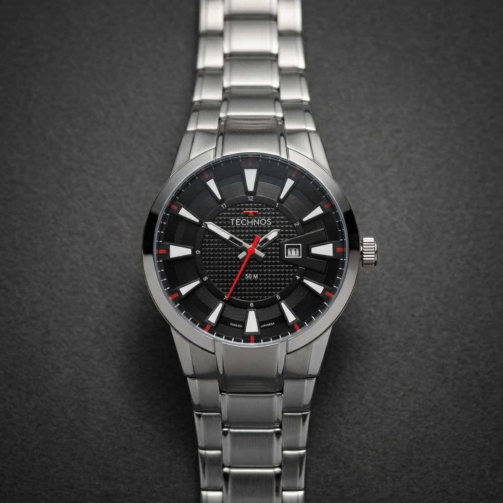 Relógio Technos Masculino Skymaster Prateado 2117ldb1p