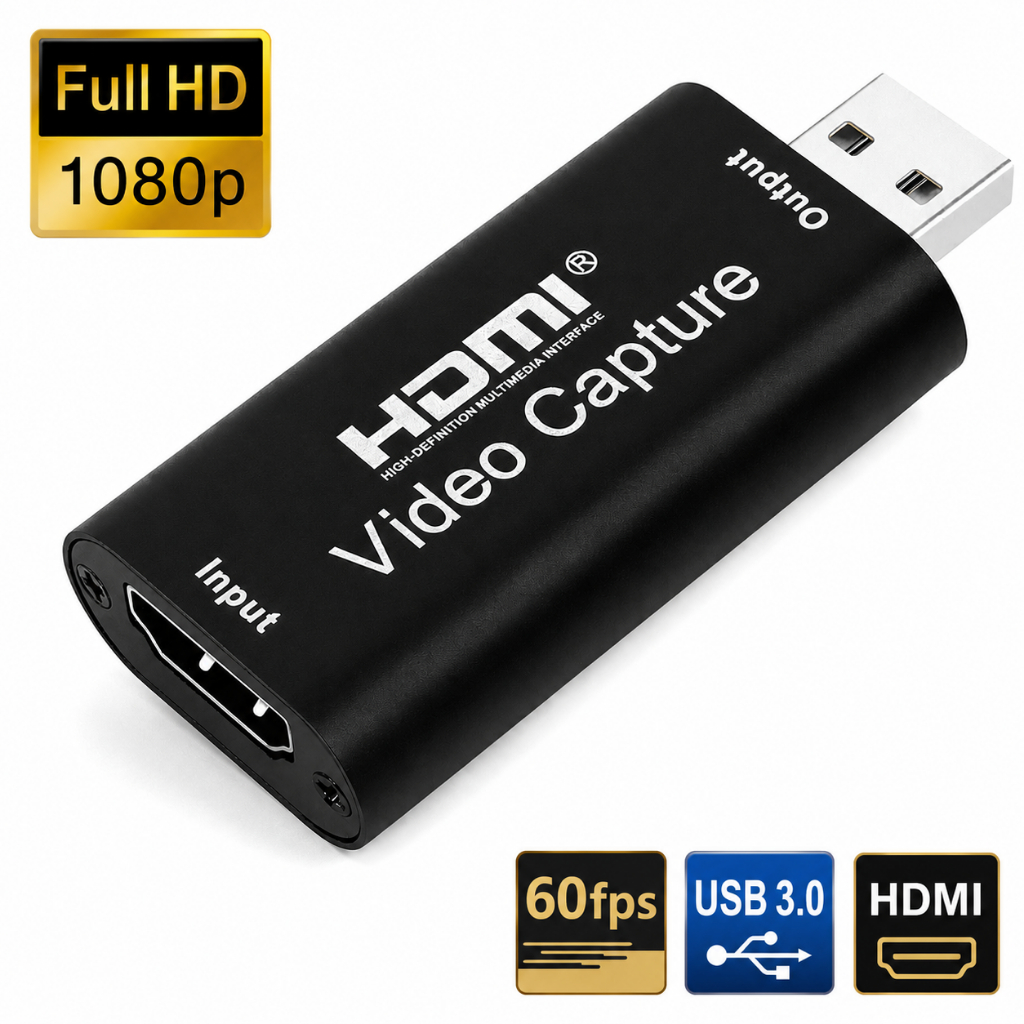 Placa de Captura de Vídeo Externa HDMI USB 3.0 Para Stream Gravação Live Captura de Tela Video Game