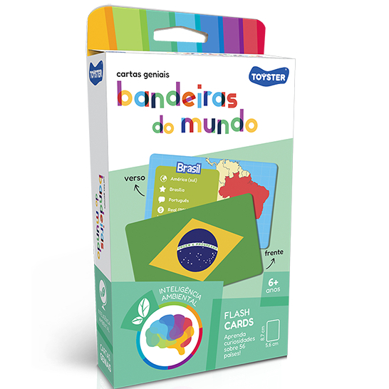 Cartas geniais – BANDEIRAS DO MUNDO toyster - JOGA DAS BANDEIRAS EDUCATIVO INFANTIL 3375