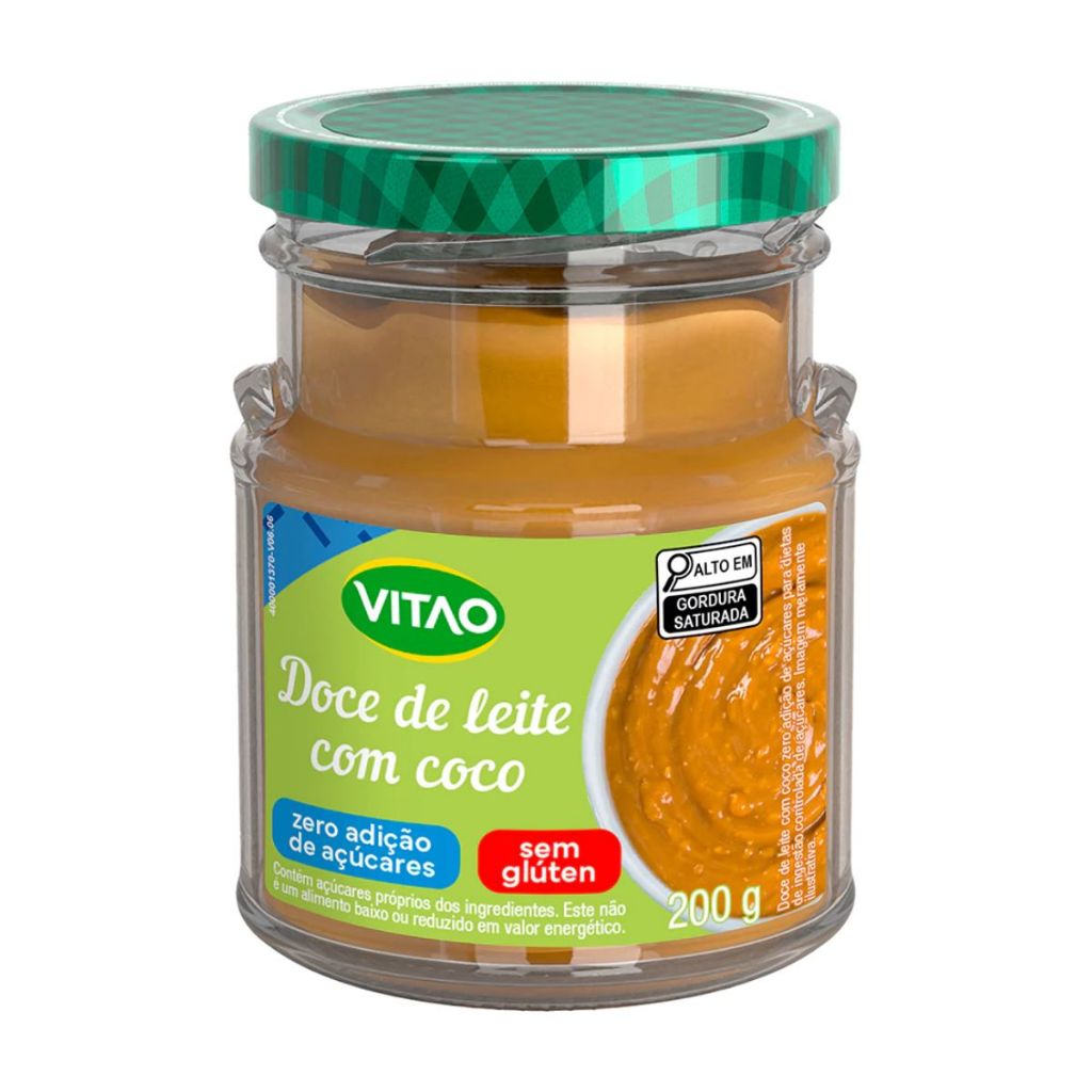 Doce de leite com Coco Zero Açúcar 200g - Vitao