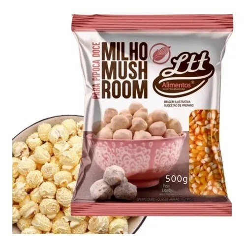 Milho Mushroom Para Pipoca Gourmet 500g Promoção