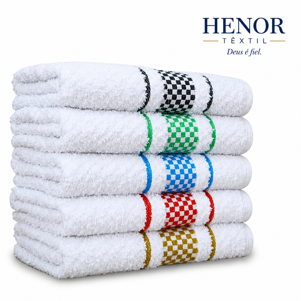 Kit 5 Panos de Prato/Copa Henor Premium 100% Algodão Atoalhada Felpuda Grande Toalha de Cozinha