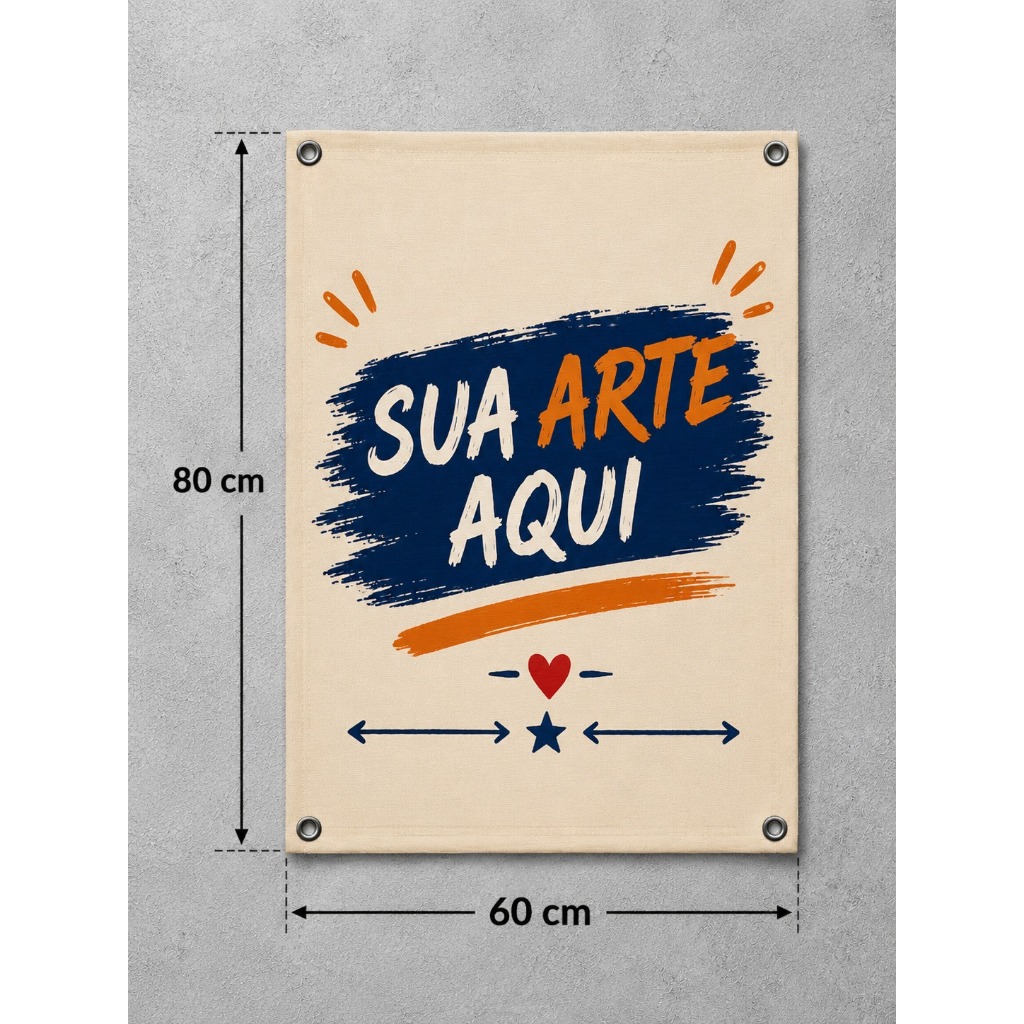 Banner Personalizado 80x60 cm com Ilhós