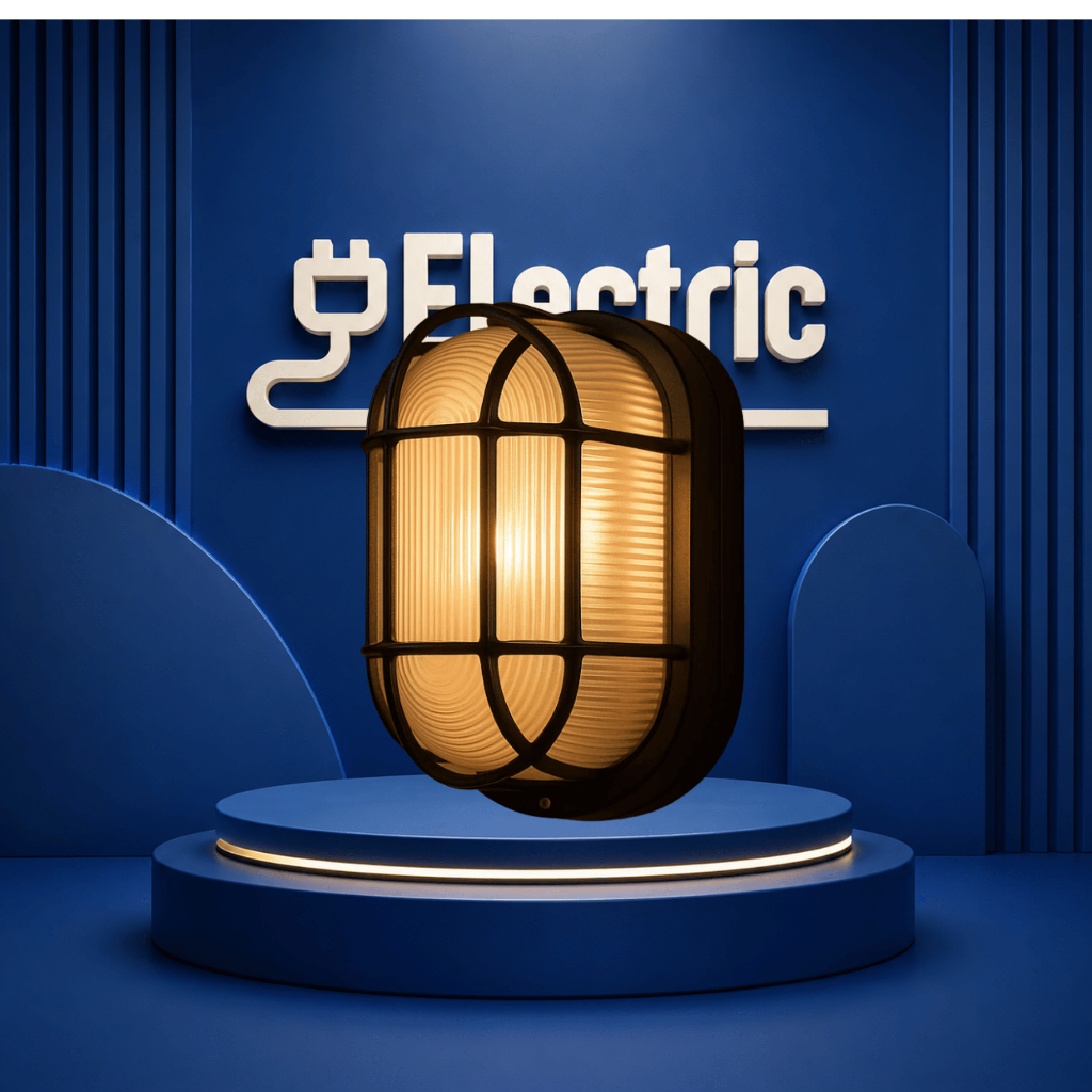 Arandela Tartaruga Oval LED E27 IP65 – Preta – Luminária Externa Parede Bivolt  ELETRIC
