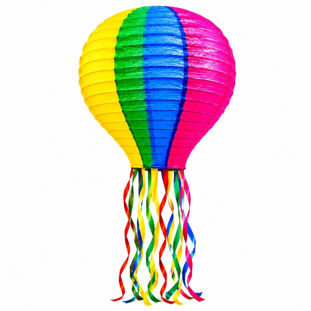 Balão Festa Junina Seda Enfeite Decorativo Colorido 50x25cm