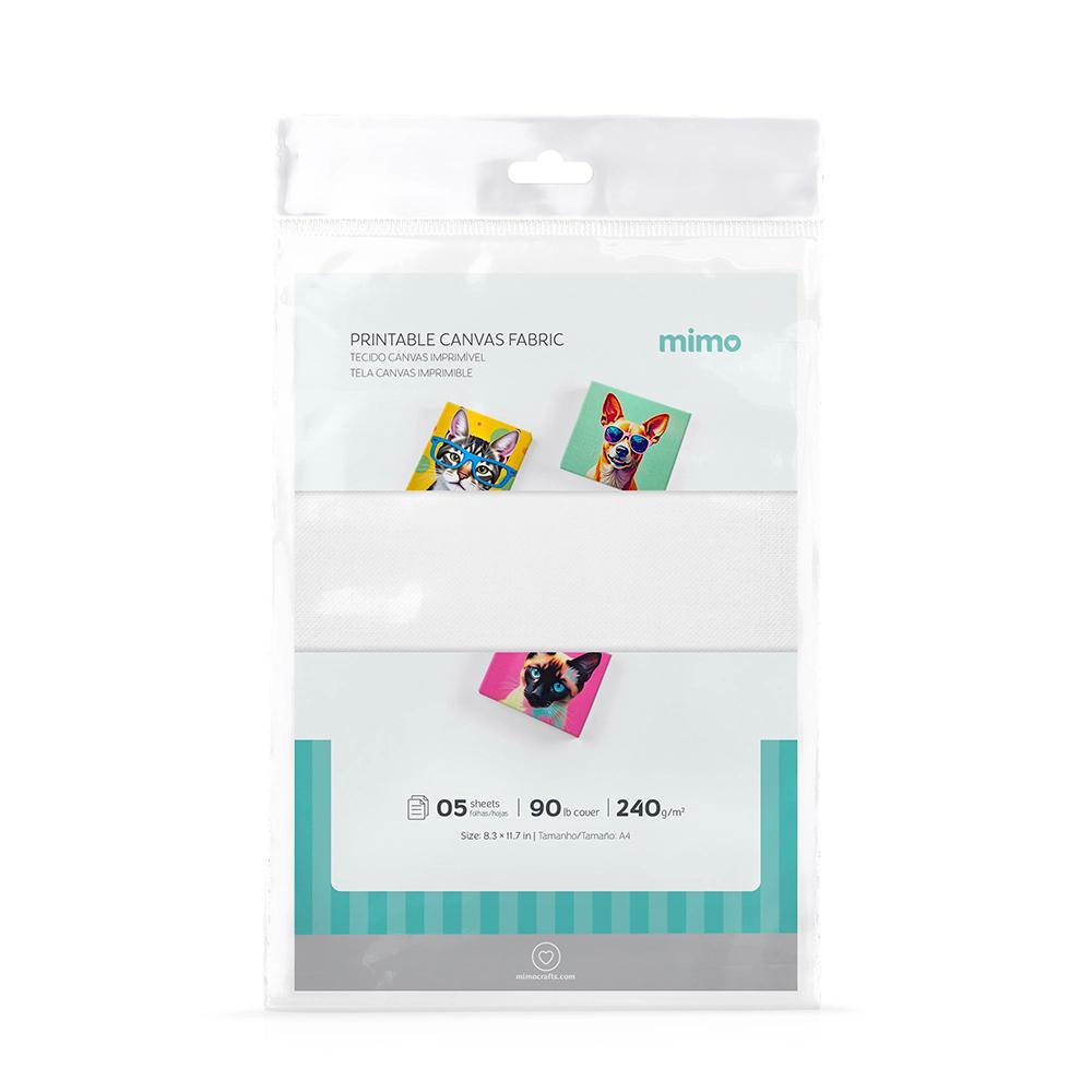Tecido Canvas Imprimível - Mimo - A4 - 240 g - 5 Fls