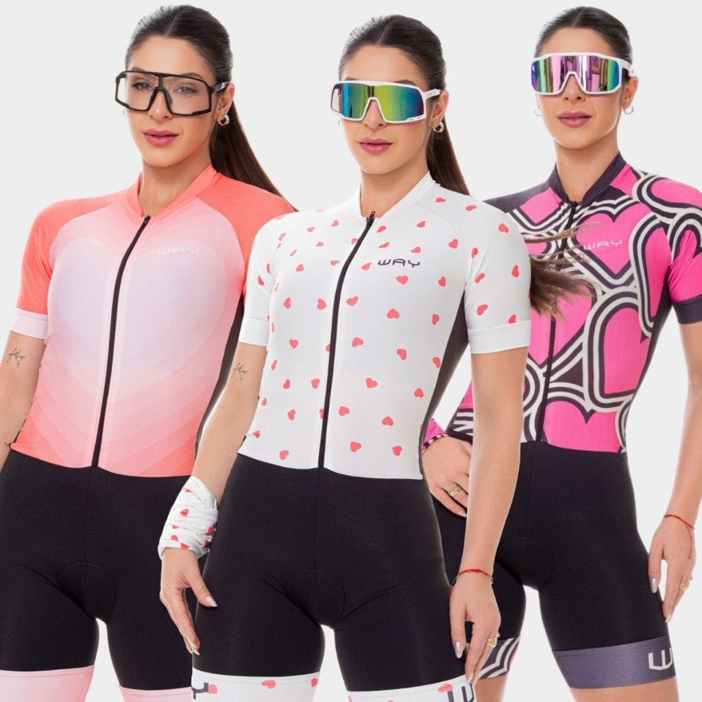Macaquinho Macacão Ciclismo Mulher Pedal Bike Forro Em Gel Acolchoado