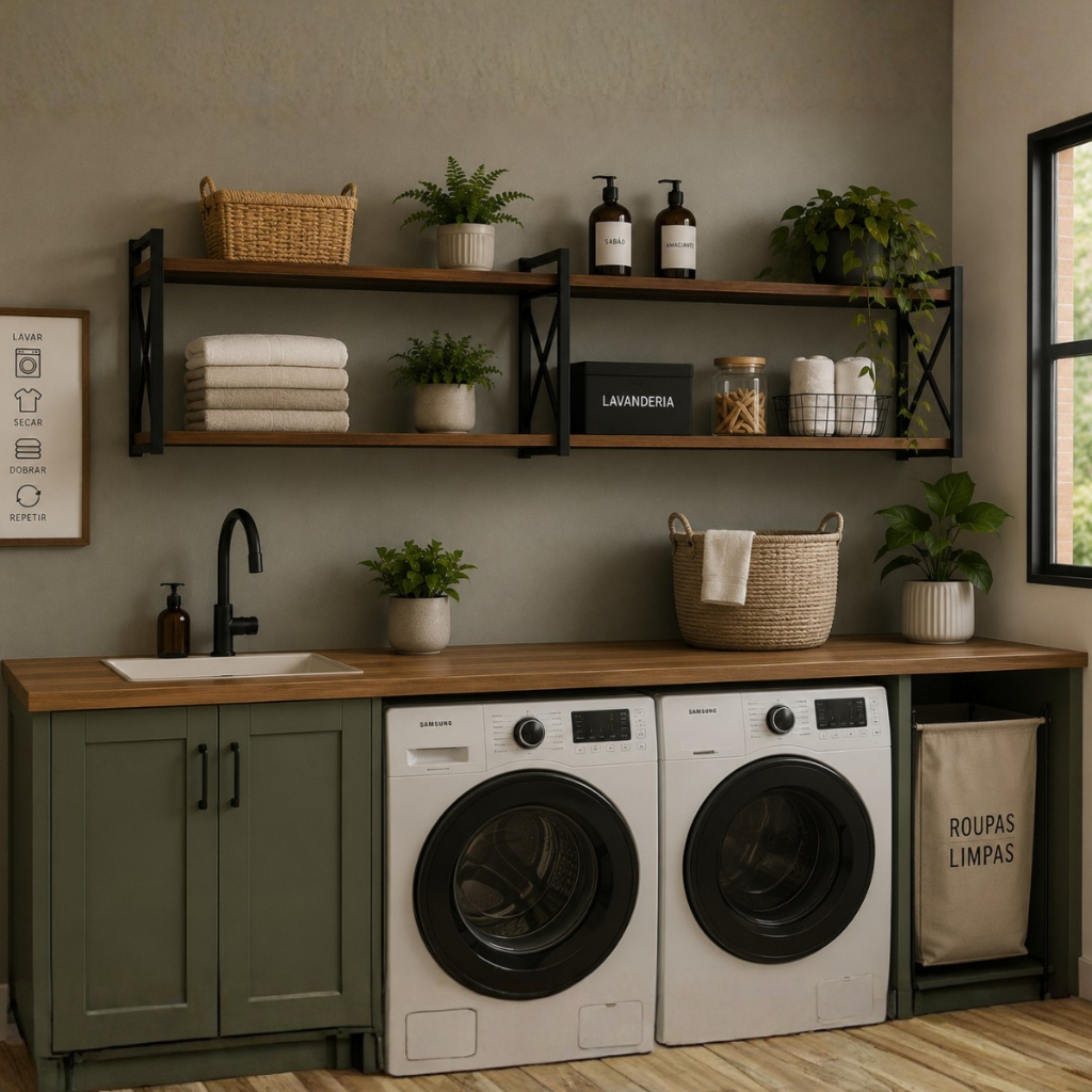 Prateleira Estilo Industrial 150x20cm para Decoração e Organização — imagem 2 de 2