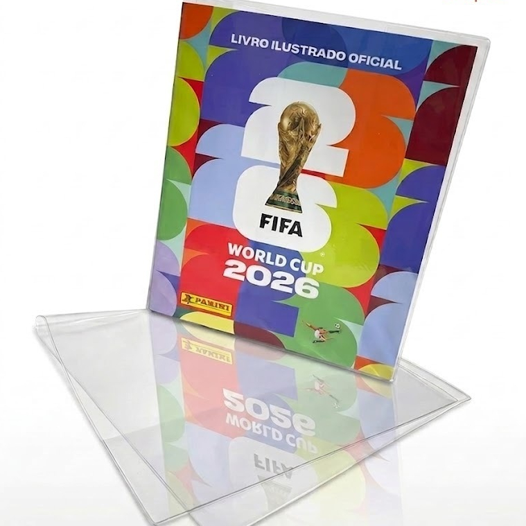 Capa Protetora Para Álbum Copa Do Mundo 2026 Capa Mole ou Capa Dura Transparente Proteção Segurança