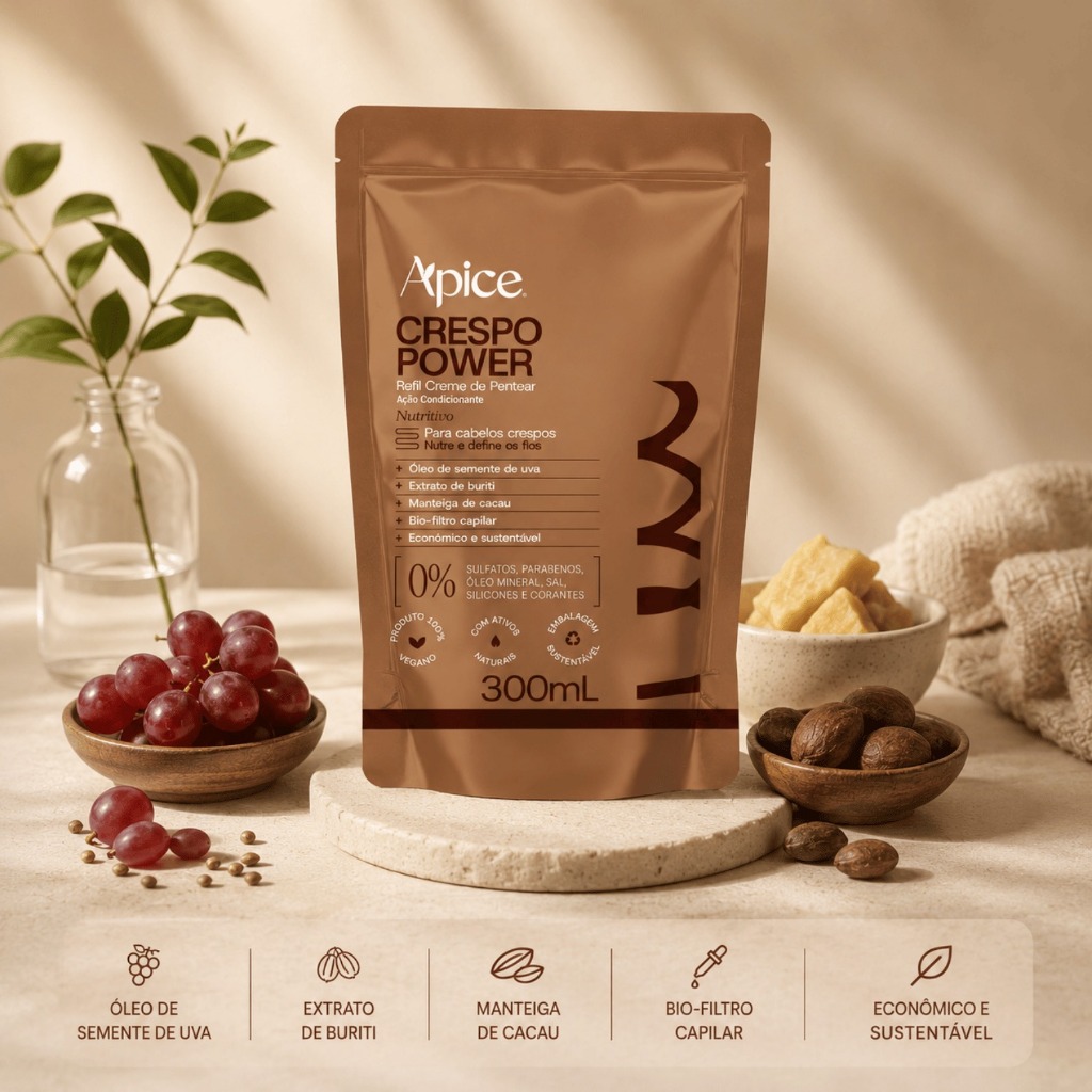Apice Crespo Power Refil Creme de Pentear 300ml Crespos · foto 2