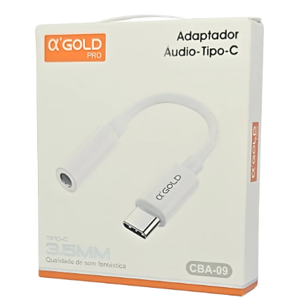 Cabo Adaptador De Audio Tipo-c Para P2 Femea A'Gold Com Entrada De Áudio Auxiliar De Xiaomi Sumsang