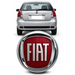 Emblema Logo Traseiro Fiat Uno Palio Stilo 2008 a 2012 Vermelho Porta Mala