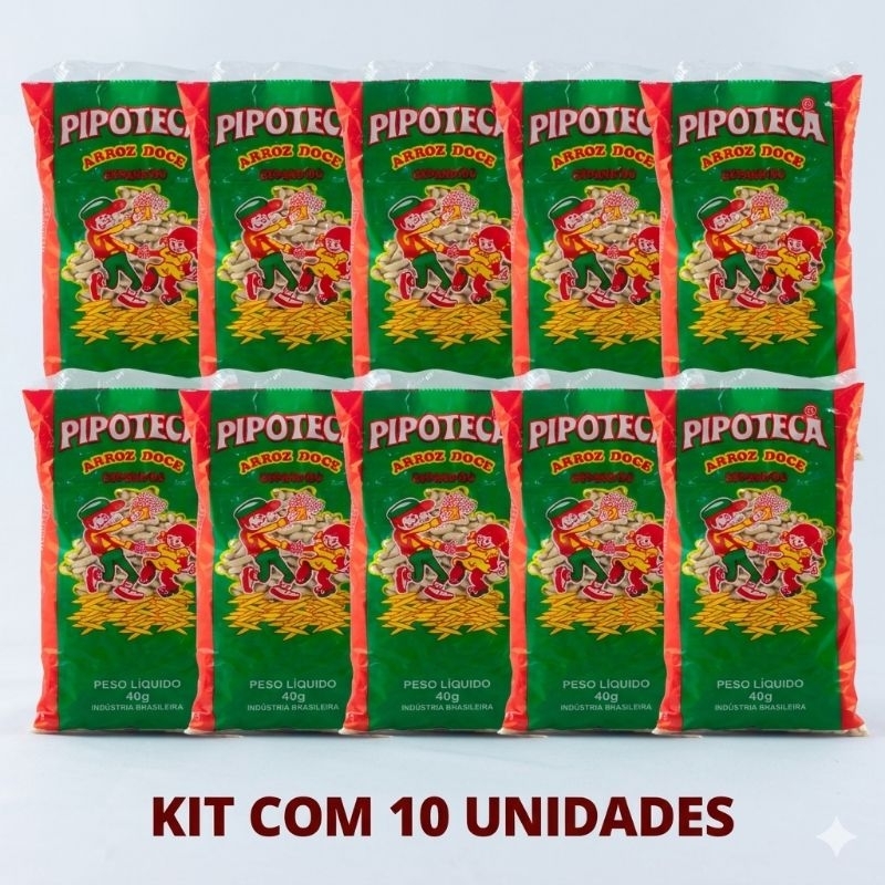 Kit 10 Unidades Arroz Doce Pipoteca (Arroizinho)