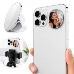 Espelho Para Selfie Compatível iPhone Android Câmera Traseira Fotos Vídeos Reels TikTok Vlog Gravação Conteúdo Criador